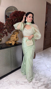 Indo western classy drape